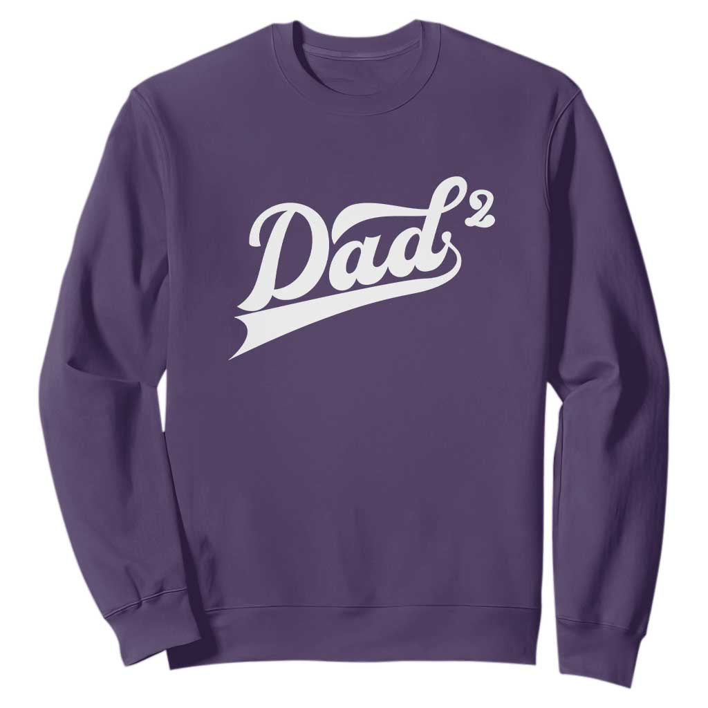 Dad Of Two Sweatshirt Funny Daddy 2 Promoted for The Second Time TS11 Purple Print Your Wear