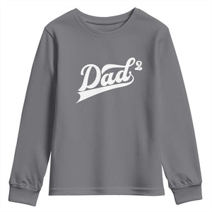 Dad Of Two Youth Sweatshirt Funny Daddy 2 Promoted for The Second Time TS11 Charcoal Print Your Wear
