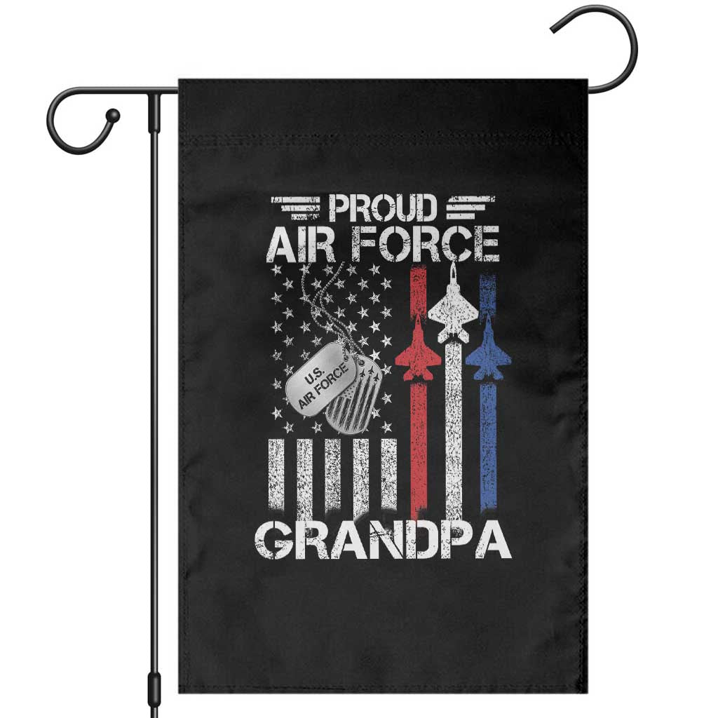 Proud Air Force Grandpa Garden Flag Military Army Grandfather Vintage American Flag