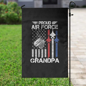 Proud Air Force Grandpa Garden Flag Military Army Grandfather Vintage American Flag