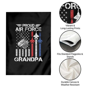 Proud Air Force Grandpa Garden Flag Military Army Grandfather Vintage American Flag