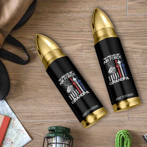 Proud Air Force Grandpa Bullet Tumbler Military Army Grandfather Vintage American Flag TS11 Print Your Wear