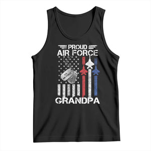 Proud Air Force Grandpa Tank Top Military Army Grandfather Vintage American Flag