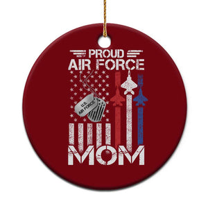 Proud Air Force Mom Ceramic Ornament Military Army Mama Vintage American Flag TS11 1pc Red Print Your Wear