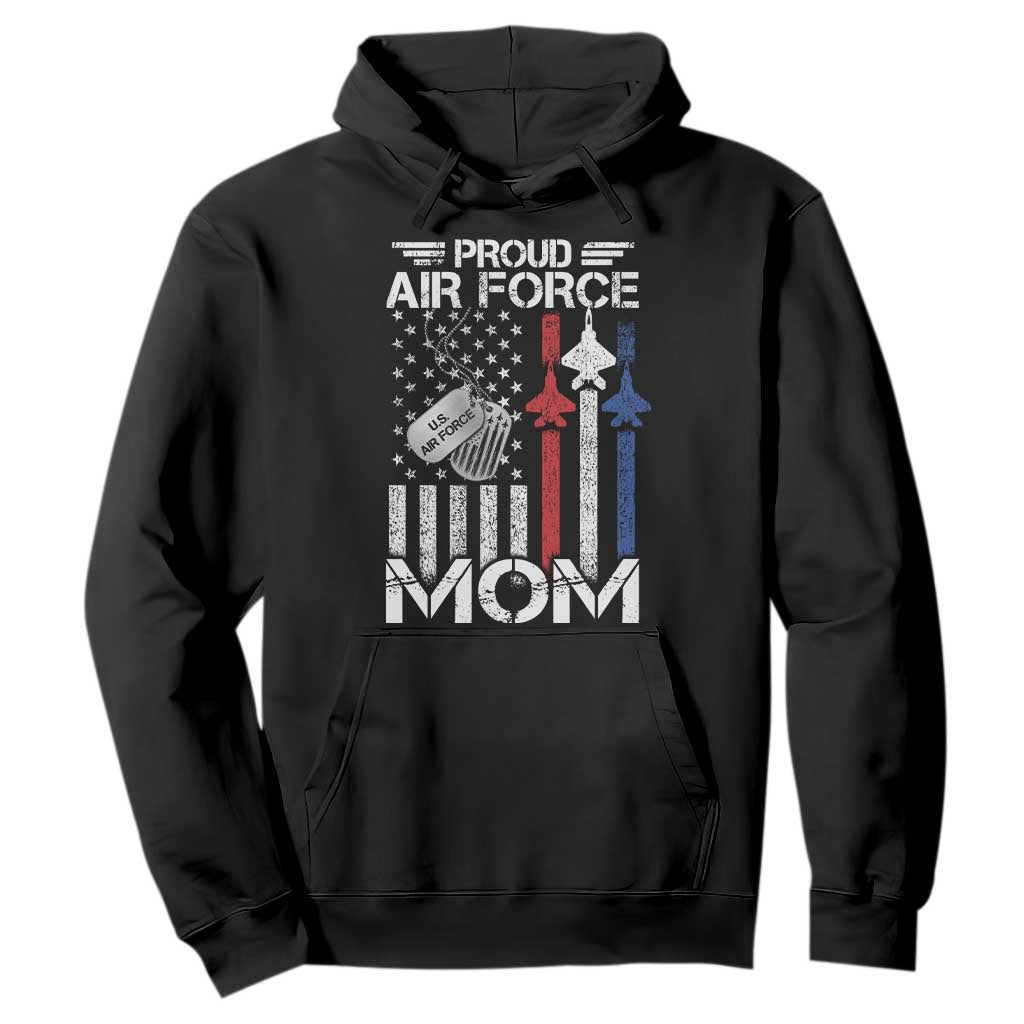 Proud Air Force Mom Hoodie Military Army Mama Vintage American Flag TS11 Black Print Your Wear