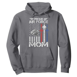 Proud Air Force Mom Hoodie Military Army Mama Vintage American Flag TS11 Charcoal Print Your Wear