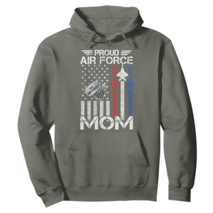 Proud Air Force Mom Hoodie Military Army Mama Vintage American Flag TS11 Military Green Print Your Wear