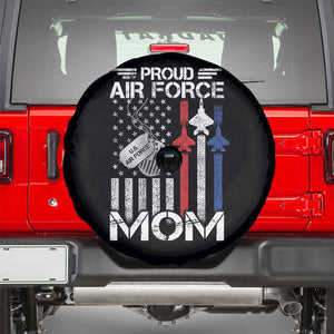 Proud Air Force Mom Spare Tire Cover Military Army Mama Vintage American Flag TS11 Black Print Your Wear
