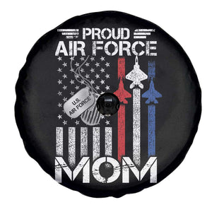 Proud Air Force Mom Spare Tire Cover Military Army Mama Vintage American Flag TS11 Print Your Wear