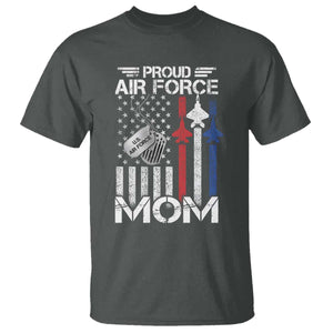 Proud Air Force Mom T Shirt Military Army Mama Vintage American Flag TS11 Dark Heather Print Your Wear