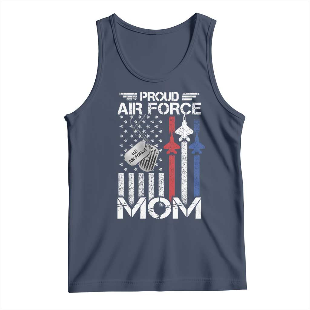 Proud Air Force Mom Tank Top Military Army Mama Vintage American Flag TS11 Navy Print Your Wear
