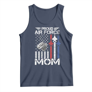 Proud Air Force Mom Tank Top Military Army Mama Vintage American Flag TS11 Navy Print Your Wear