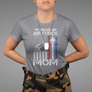 Proud Air Force Mom T Shirt Military Army Mama Vintage American Flag TS11 Charcoal Print Your Wear