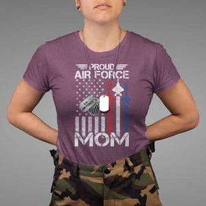 Proud Air Force Mom T Shirt Military Army Mama Vintage American Flag TS11 Maroon Print Your Wear