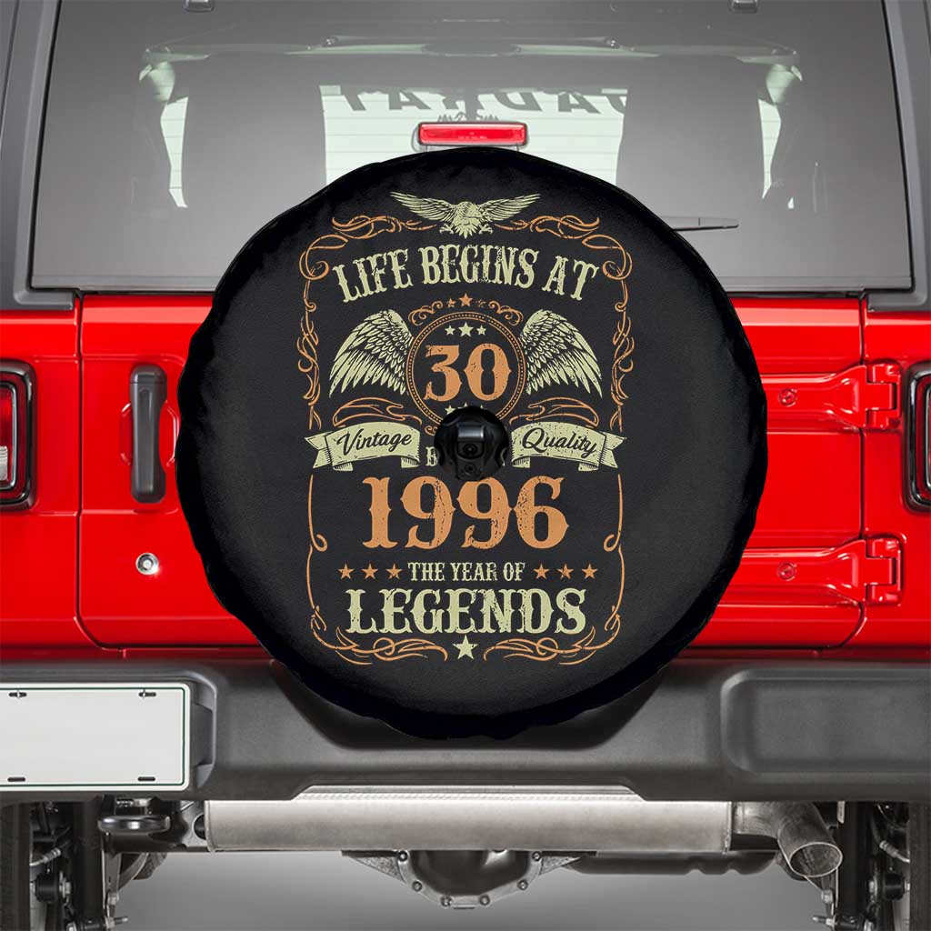 30th Birthday Spare Tire Cover Life Begins At 30 Born In 1996 The Year Of Legends TS11 Black Print Your Wear