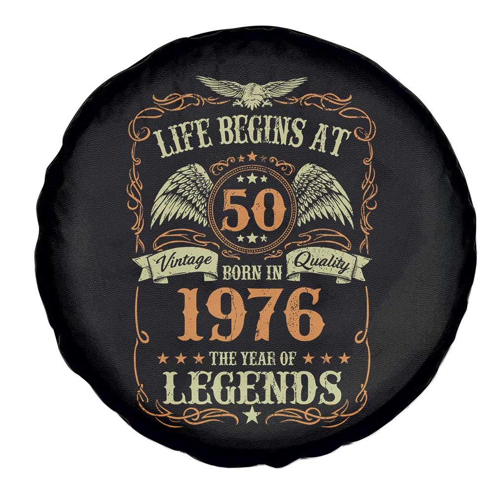 50th Birthday Spare Tire Cover Life Begins At 50 Born In 1976 The Year Of Legends TS11 Print Your Wear