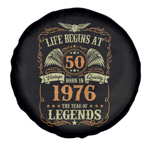 50th Birthday Spare Tire Cover Life Begins At 50 Born In 1976 The Year Of Legends TS11 Print Your Wear