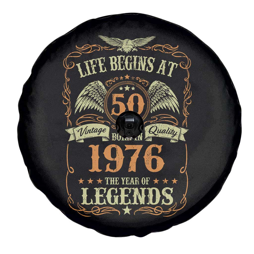 50th Birthday Spare Tire Cover Life Begins At 50 Born In 1976 The Year Of Legends TS11 Print Your Wear