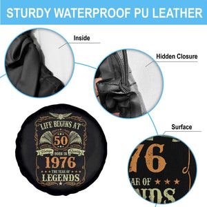 50th Birthday Spare Tire Cover Life Begins At 50 Born In 1976 The Year Of Legends TS11 Print Your Wear