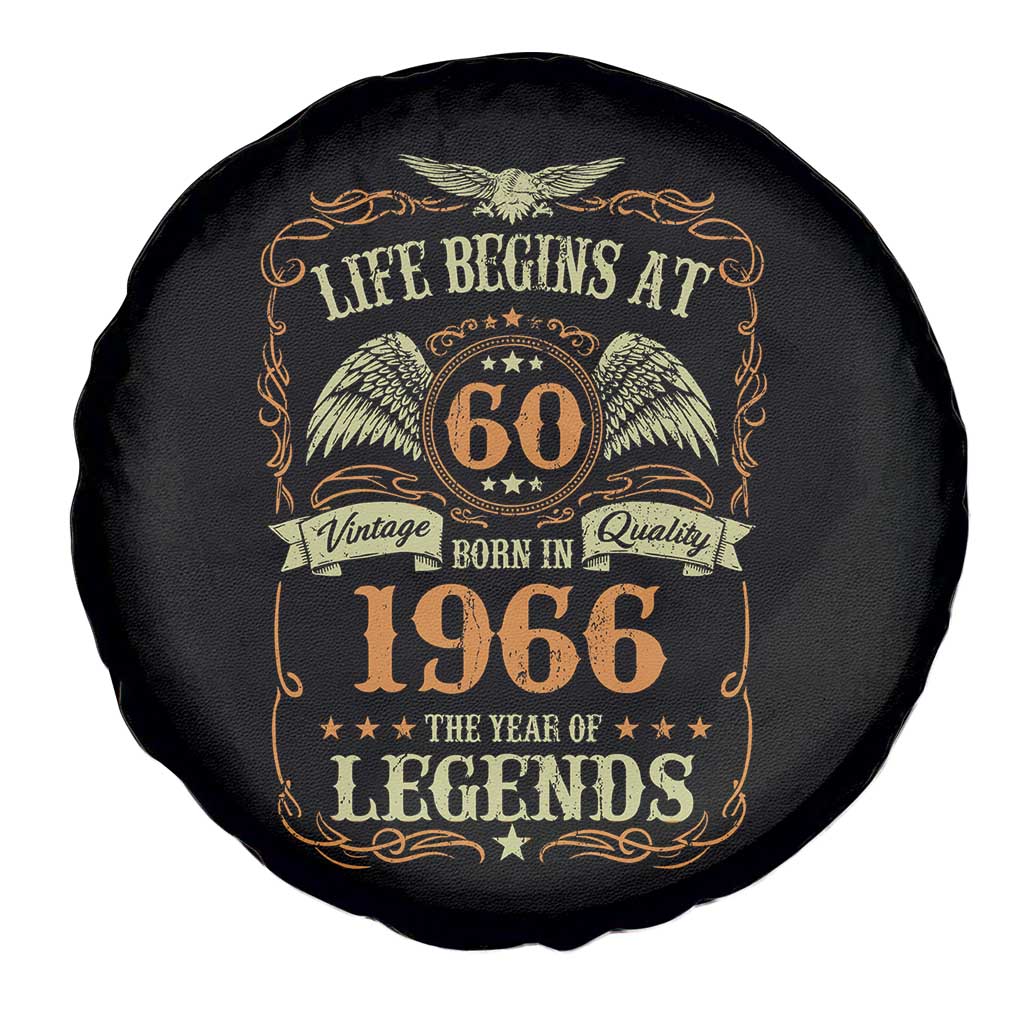 60th Birthday Spare Tire Cover Life Begins At 60 Born In 1966 The Year Of Legends TS11 Print Your Wear