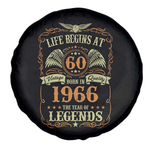 60th Birthday Spare Tire Cover Life Begins At 60 Born In 1966 The Year Of Legends TS11 Print Your Wear