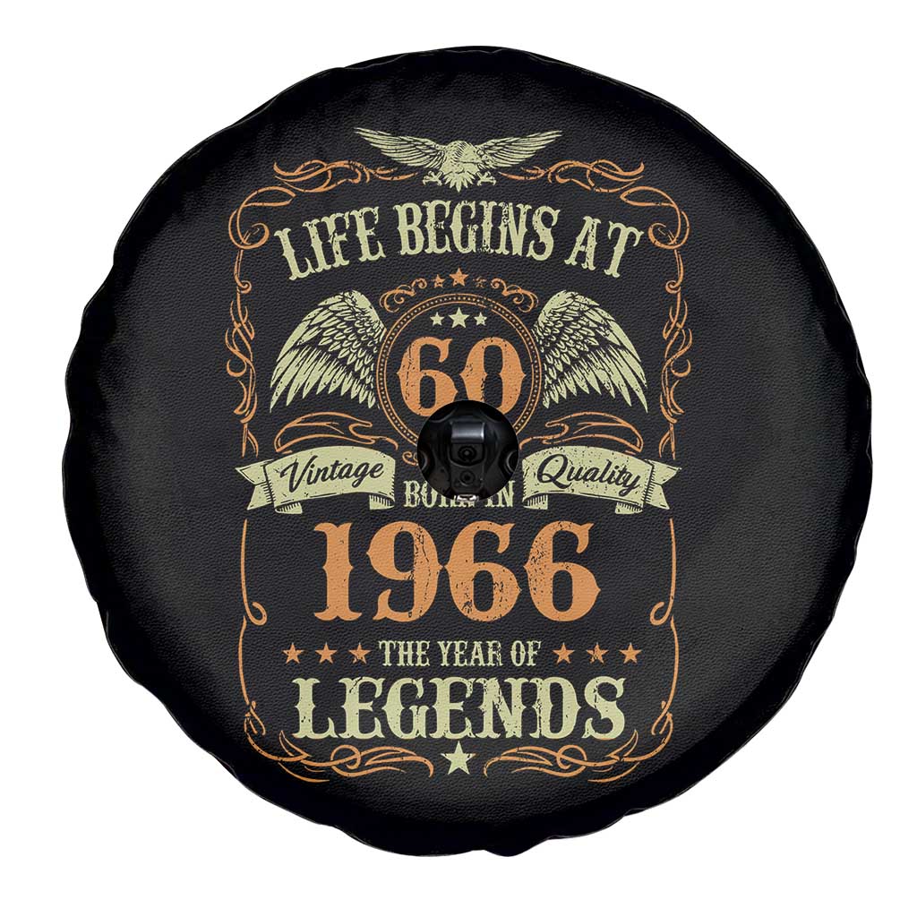 60th Birthday Spare Tire Cover Life Begins At 60 Born In 1966 The Year Of Legends TS11 Print Your Wear