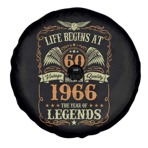 60th Birthday Spare Tire Cover Life Begins At 60 Born In 1966 The Year Of Legends TS11 Print Your Wear