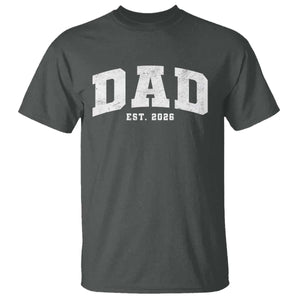 Dad Est 2026 T Shirt Promoted To Daddy Fathers Day TS11 Dark Heather Print Your Wear