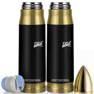 Promoted To Dad Again Bullet Tumbler Funny Daddy Again Pregnancy Announcement TS11 Black Print Your Wear