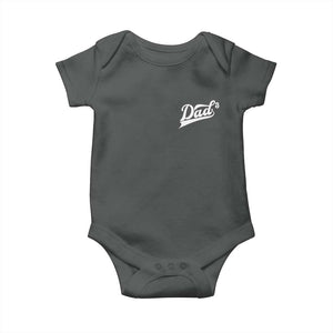 Dad Of Three Baby Onesie Funny Daddy Cubed Promoted for The Third Time TS11 Dark Heather Print Your Wear