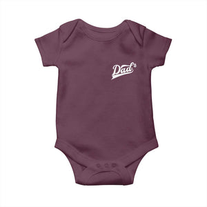 Dad Of Three Baby Onesie Funny Daddy Cubed Promoted for The Third Time TS11 Maroon Print Your Wear