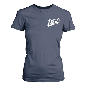 Dad Of Three T Shirt For Women Funny Daddy Cubed Promoted for The Third Time TS11 Navy Print Your Wear
