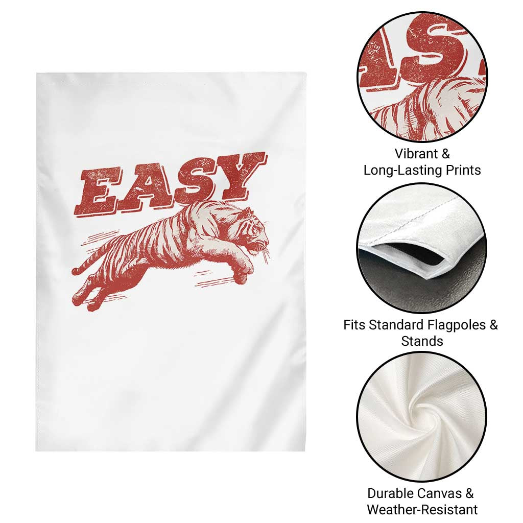 Easy Tiger Garden Flag Vintage Distressed Tiger Trendy Grunge Indie Boho TS11 Print Your Wear