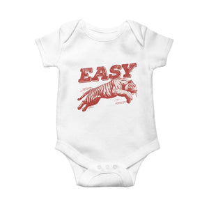 Easy Tiger Baby Onesie Vintage Distressed Tiger Trendy Grunge Indie Boho TS11 White Print Your Wear