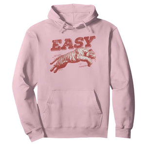 Easy Tiger Hoodie Vintage Distressed Tiger Trendy Grunge Indie Boho TS11 Light Pink Print Your Wear