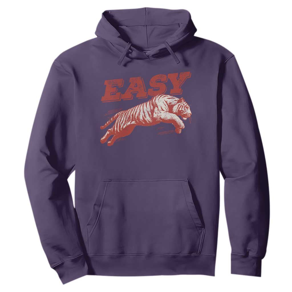 Easy Tiger Hoodie Vintage Distressed Tiger Trendy Grunge Indie Boho TS11 Purple Print Your Wear