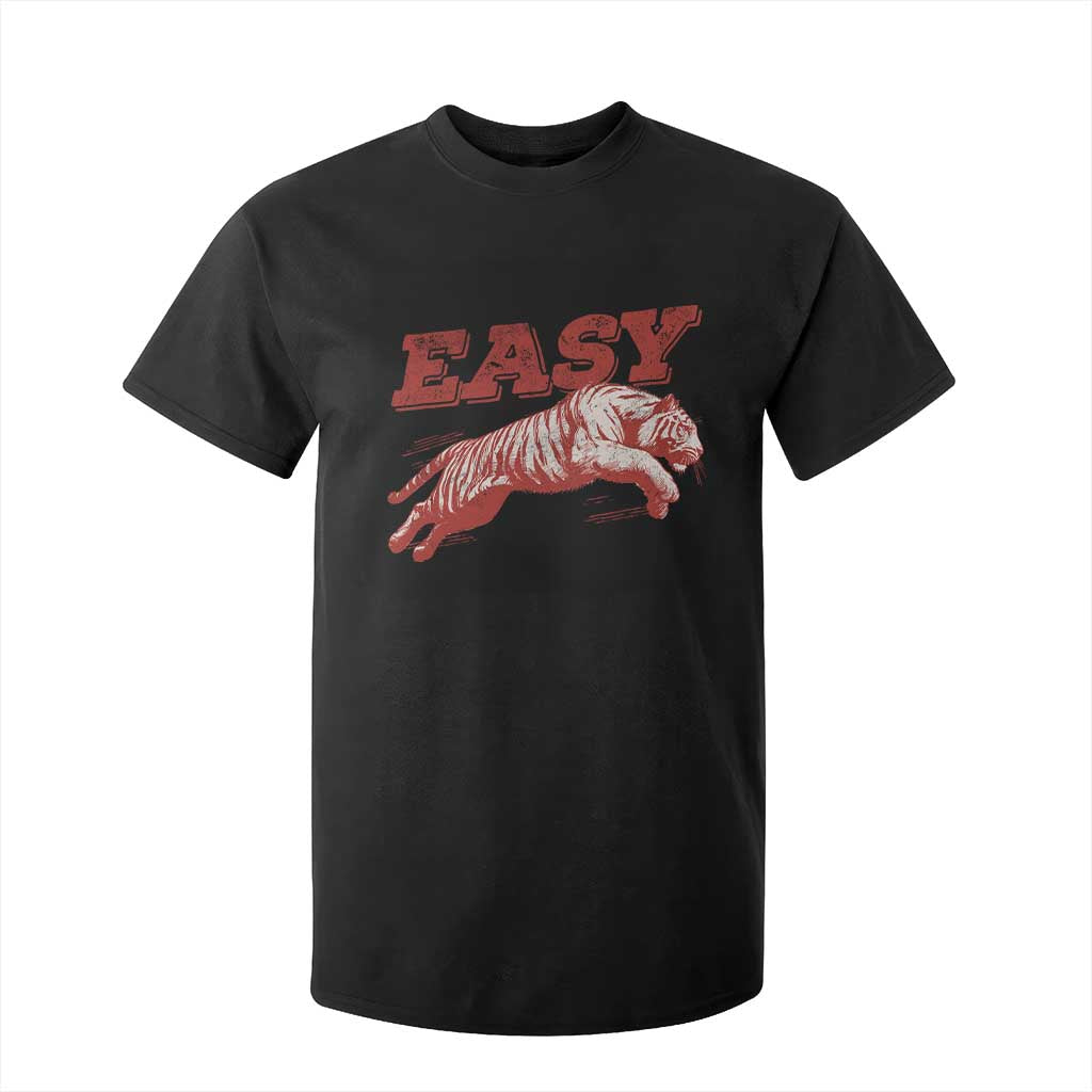 Easy Tiger T Shirt For Kid Vintage Distressed Tiger Trendy Grunge Indie Boho TS11 Black Print Your Wear