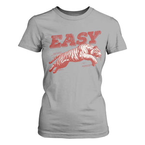 Easy Tiger T Shirt For Women Vintage Distressed Tiger Trendy Grunge Indie Boho TS11 Sport Gray Print Your Wear