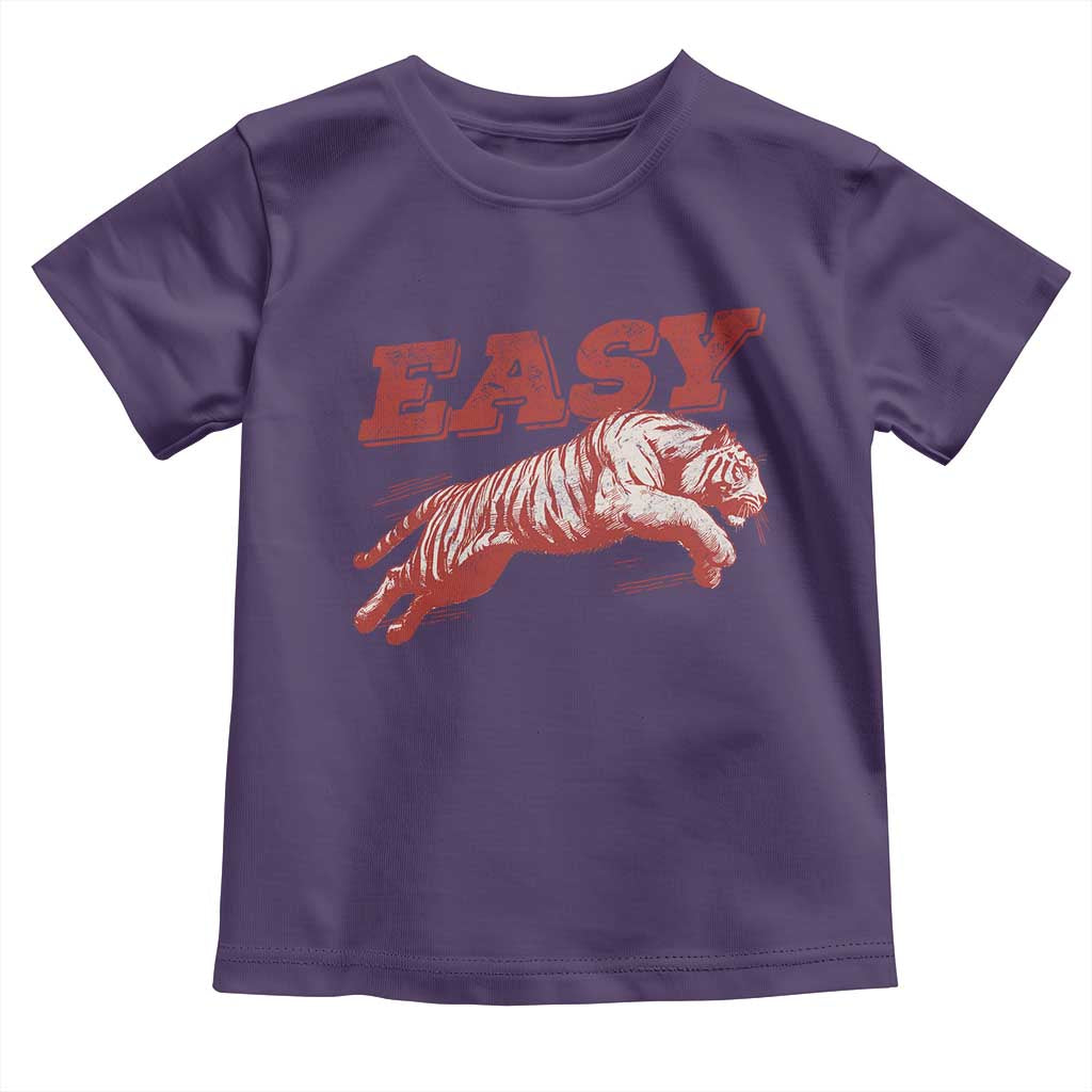 Easy Tiger Toddler T Shirt Vintage Distressed Tiger Trendy Grunge Indie Boho TS11 Purple Print Your Wear