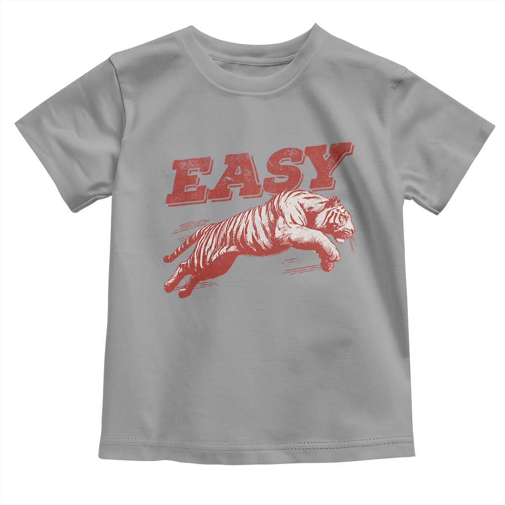 Easy Tiger Toddler T Shirt Vintage Distressed Tiger Trendy Grunge Indie Boho TS11 Sport Gray Print Your Wear
