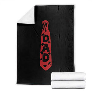 Dad Tie Star Music Lover Fathers Day Throw Blanket TS11 Black Print Your Wear