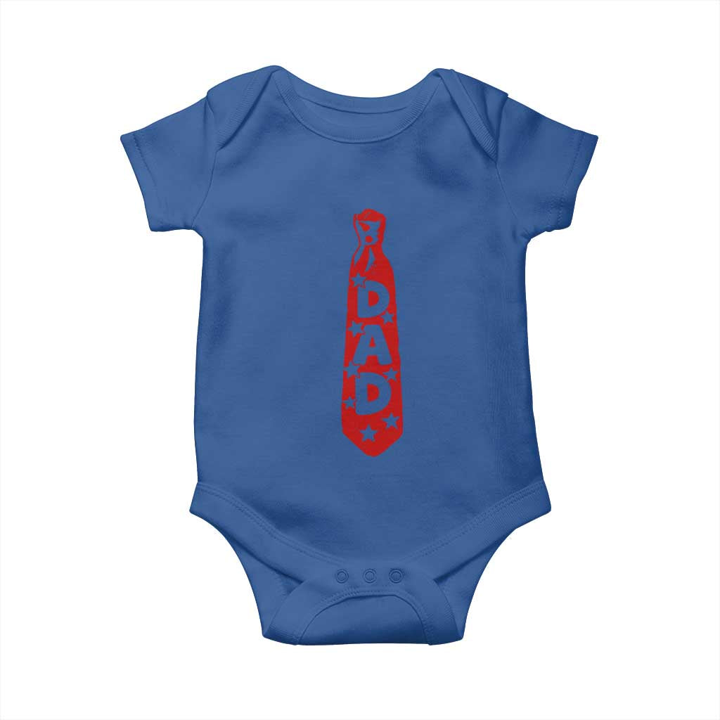 Dad Tie Star Music Lover Fathers Day Baby Onesie TS11 Royal Blue Print Your Wear