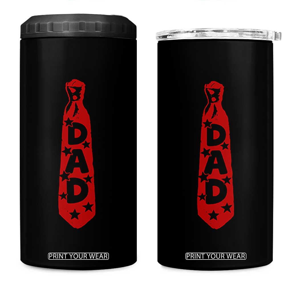 Dad Tie Star Music Lover Fathers Day 4 in 1 Can Cooler Tumbler TS11 One Size: 16 oz Black Print Your Wear