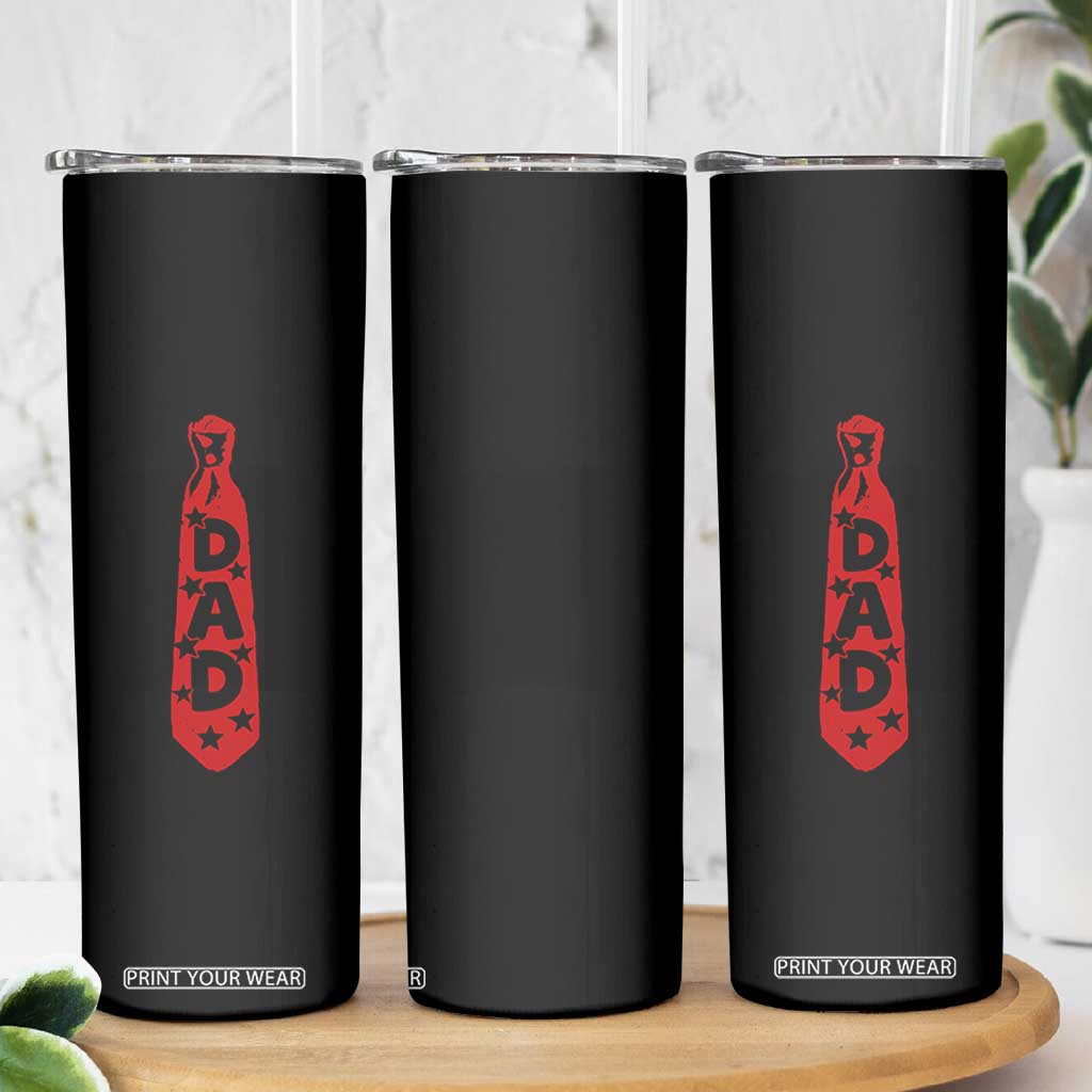 Dad Tie Star Music Lover Fathers Day Skinny Tumbler TS11 Print Your Wear