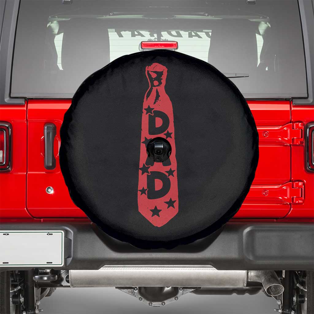 Dad Tie Star Music Lover Fathers Day Spare Tire Cover TS11 Black Print Your Wear