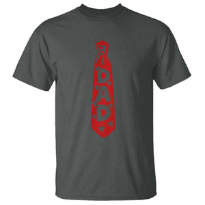 Dad Tie Star Music Lover Fathers Day T Shirt TS11 Dark Heather Print Your Wear
