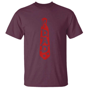 Dad Tie Star Music Lover Fathers Day T Shirt TS11 Maroon Print Your Wear