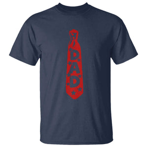 Dad Tie Star Music Lover Fathers Day T Shirt TS11 Navy Print Your Wear