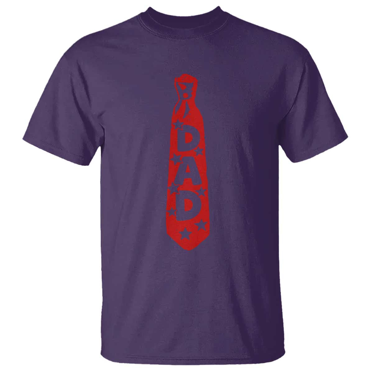 Dad Tie Star Music Lover Fathers Day T Shirt TS11 Purple Print Your Wear