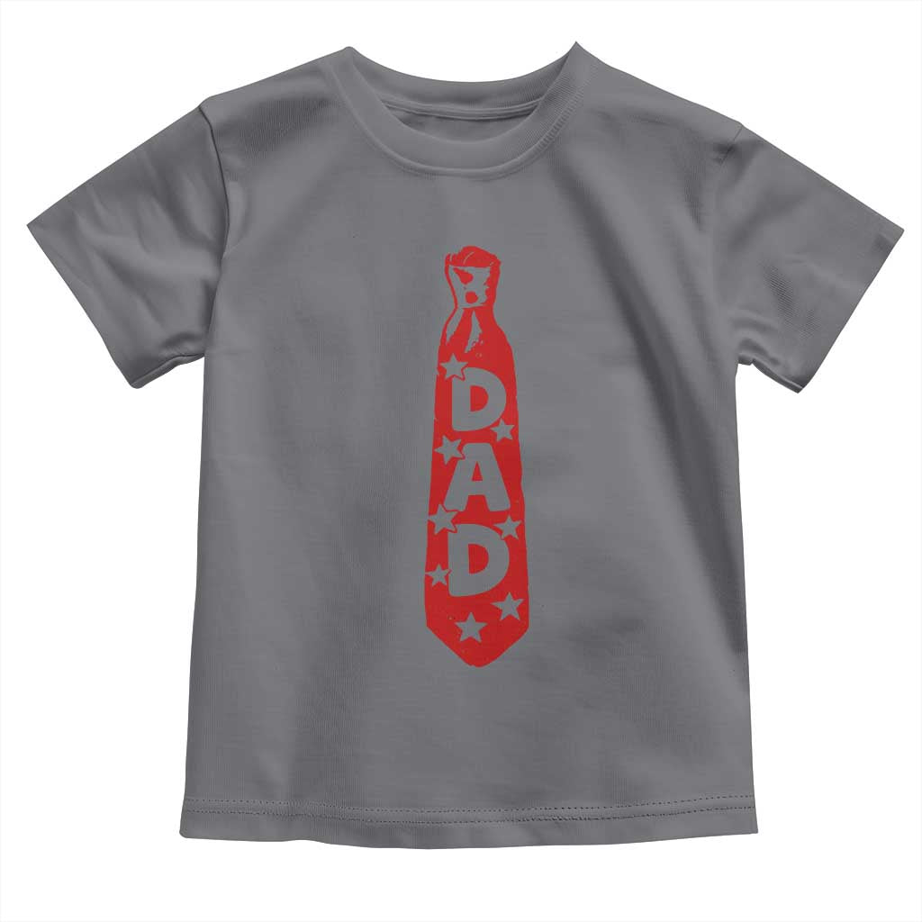 Dad Tie Star Music Lover Fathers Day Toddler T Shirt TS11 Charcoal Print Your Wear